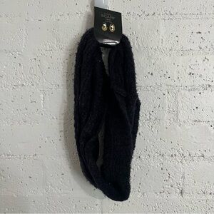 Mix/It Womens Scarf Black Cowl Sequin NEW One Size T11